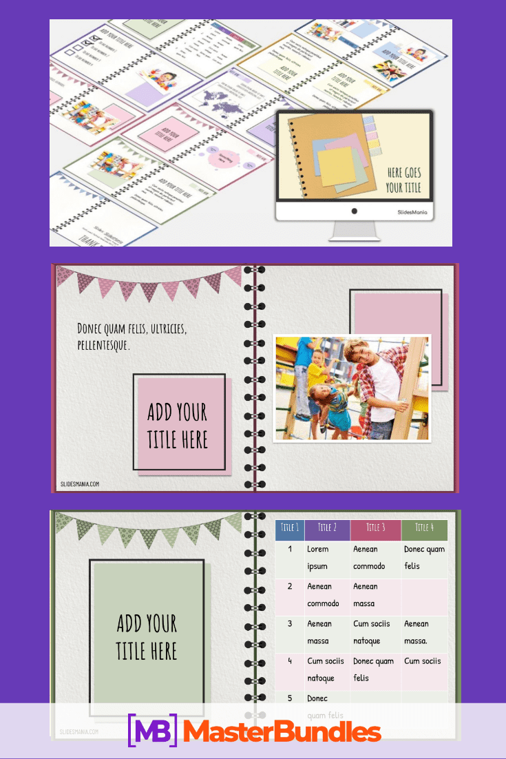 Scrapbook Free Template for Google Slides and PowerPoint. Google Slides Themes for Education.