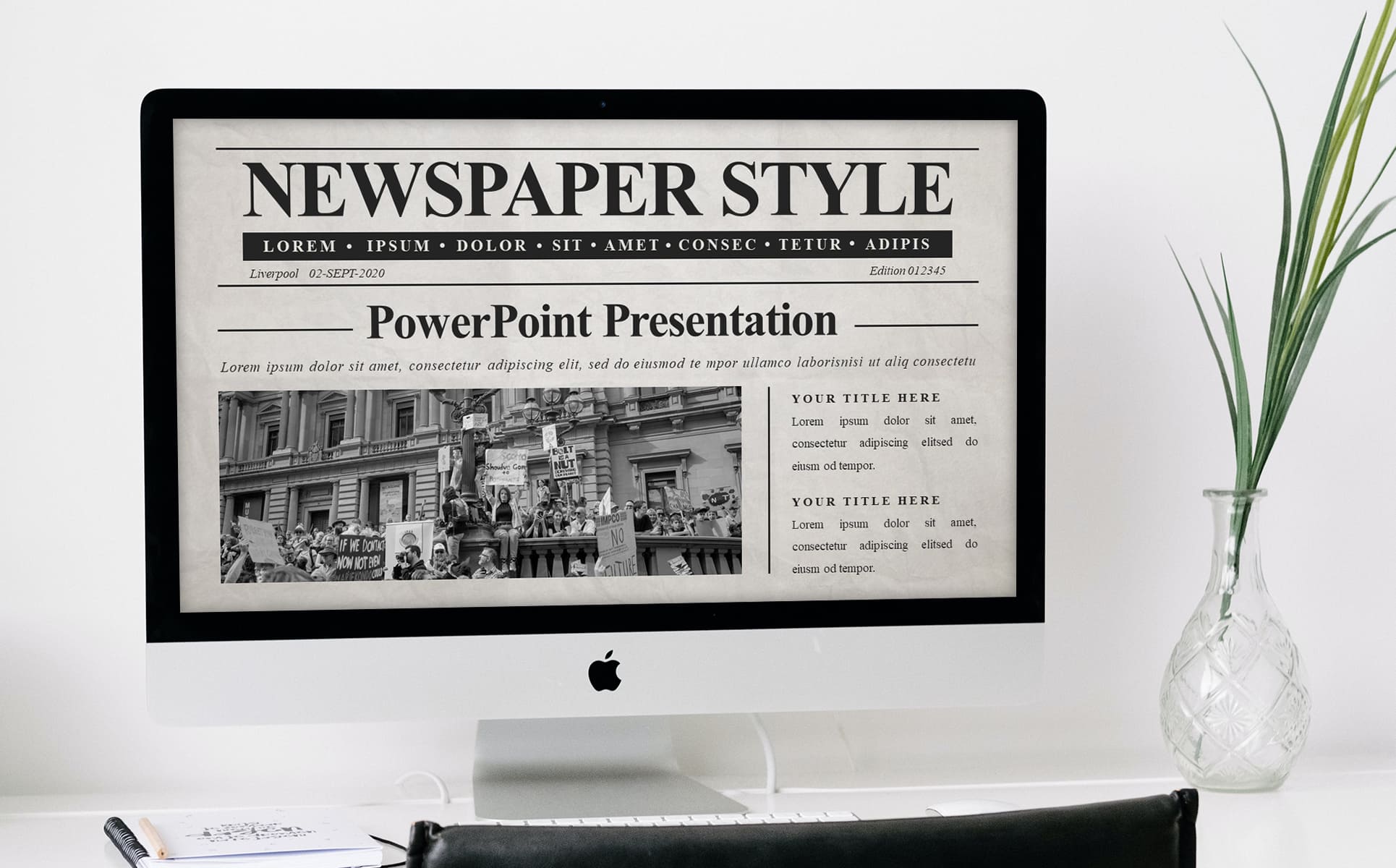 Best Newspaper Template Powerpoint in 2020 Newspaper Google Slides