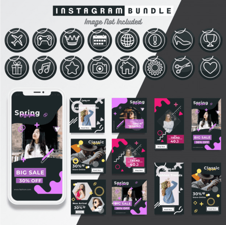 Premium Vector  Instagram highlight cover student