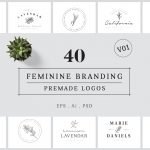 70 Elegant Floral Logo Feminine Bundle