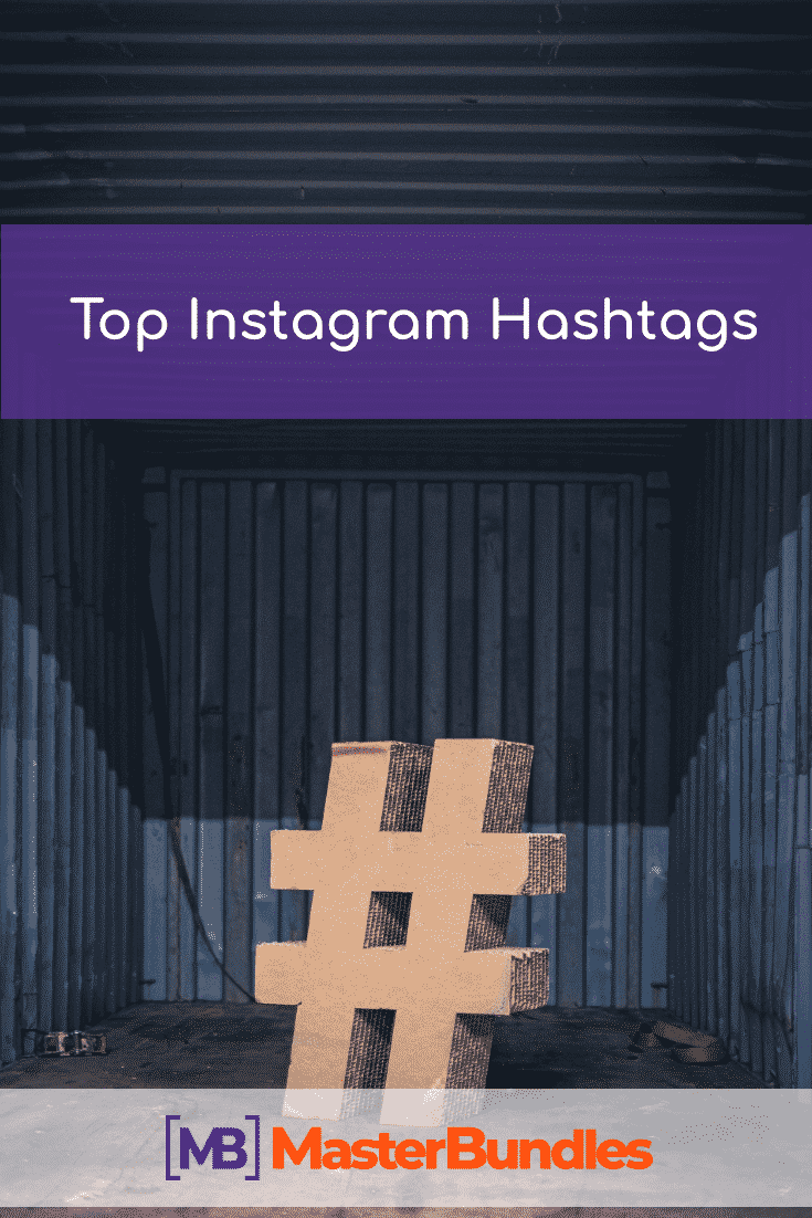 Top Instagram Hashtags. Pinterest Image.