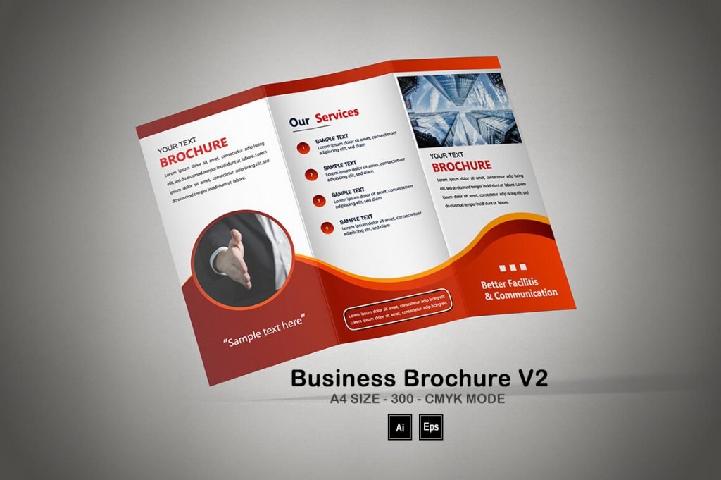 Business Brochure V2: Fundraising Brochure Template – MasterBundles