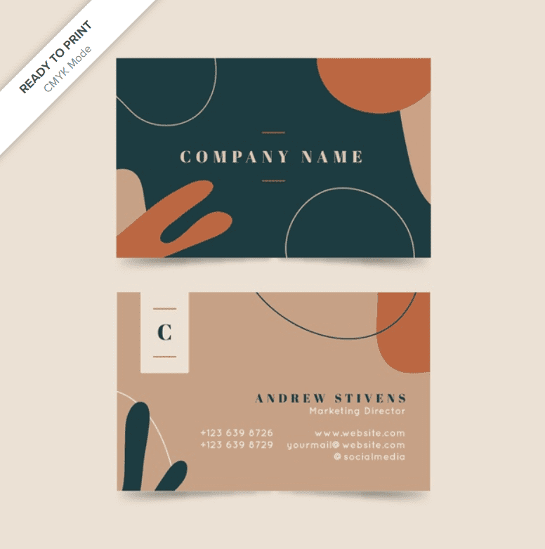 Stylish and modern cards with different color accents.