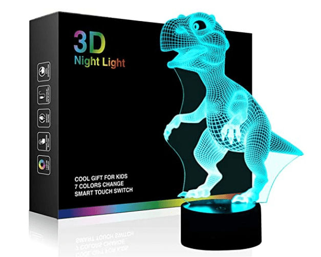 Jurassic style night light. A dragon that glows with seven different colors will be a wonderful gift.