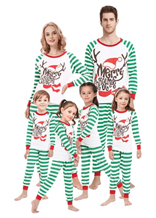 Christmas themed pajamas. This is a great opportunity to pay off your family and have a great evening.