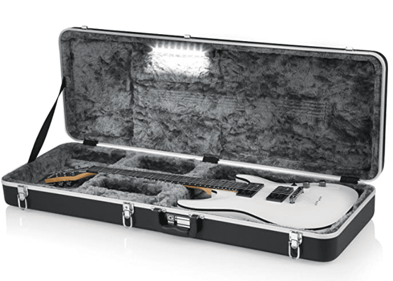 Designed from durable ABS plastic, the exterior of the GC electric guitar LED Edition case is built to withstand impact and guard your guitar from dust and other damaging elements.