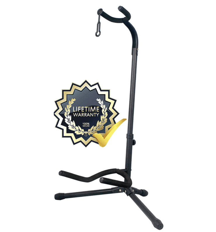 GLEAM Guitar Stand - Adjustable Fit Electric, Classical Guitars and Bass, Guitar Accessories, Folding Guitar Stand.