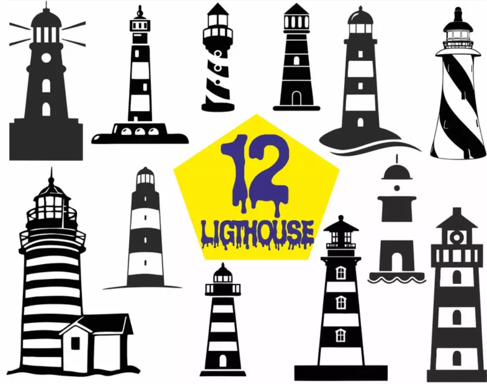 lighthouse outline clipart