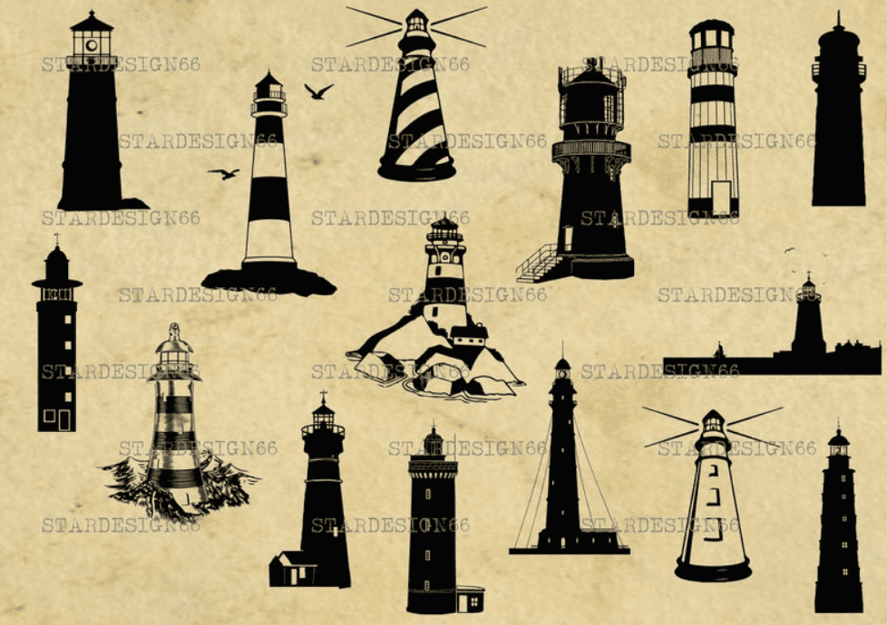 lighthouse outline clipart