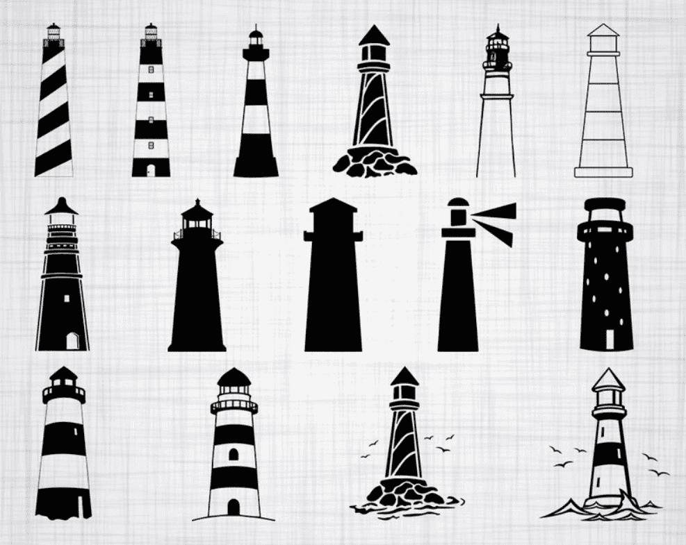 lighthouse outline clipart