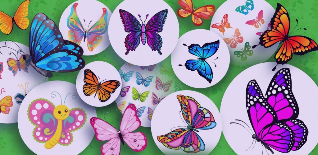 Examples of excellent butterfly clipart.