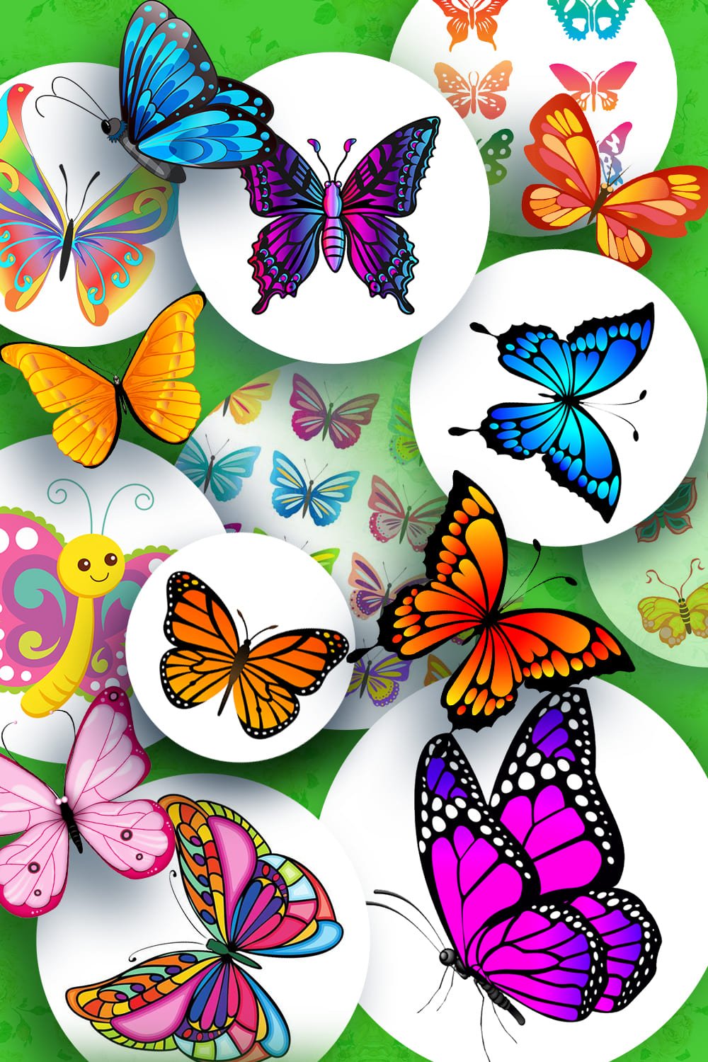 Examples butterfly clipart. Pinterest Image.