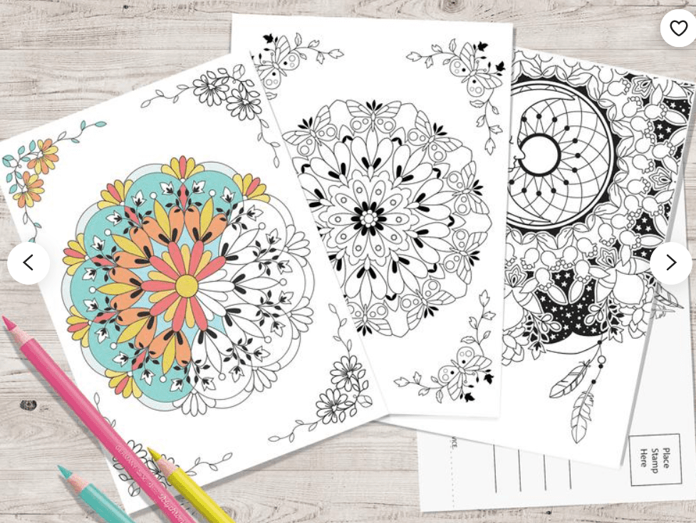 10 Charming Adult Coloring Cards for All Occasions