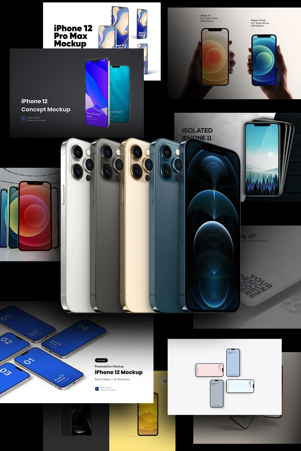 Download iPhone 12 Mockup | 10+ iPhone 12 Mockups: Mini, Pro, Max ...