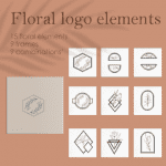 Womens Logo Collection: 36 Floral Elements for Logo