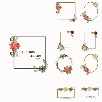 Download Christmas Frames Vector Svg Clipart Master Bundles