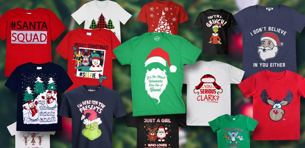 Examples Best Christmas Shirts. Funny Design.