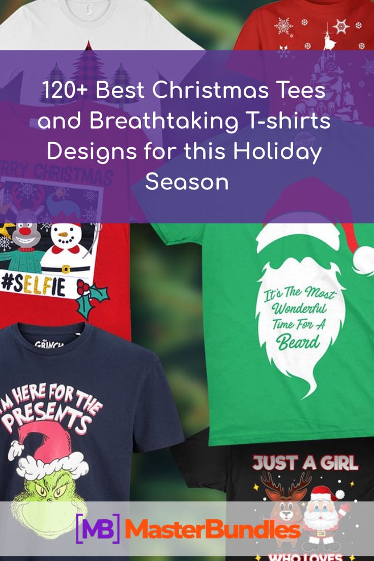 Pinterest Image. Best Christmas T-shirts.