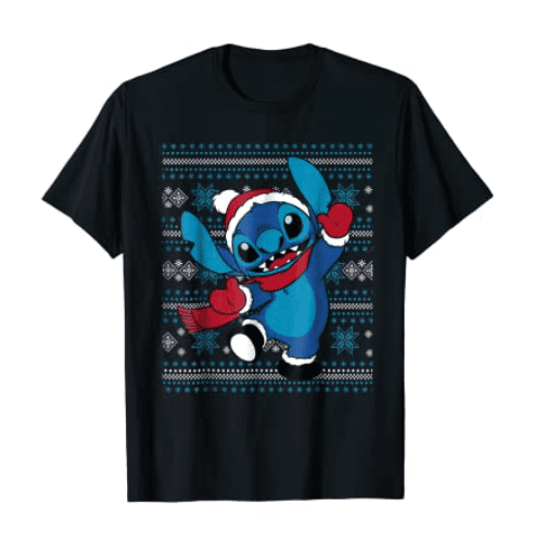 Disney Stitch Happy Holiday T-shirt.