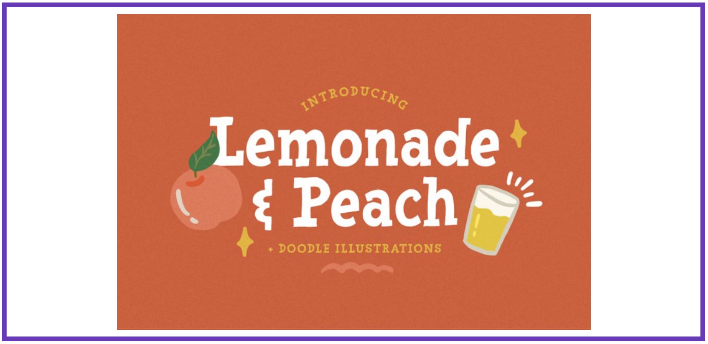 Lemonade and Peach - Display Font. Best Beachy Fonts.