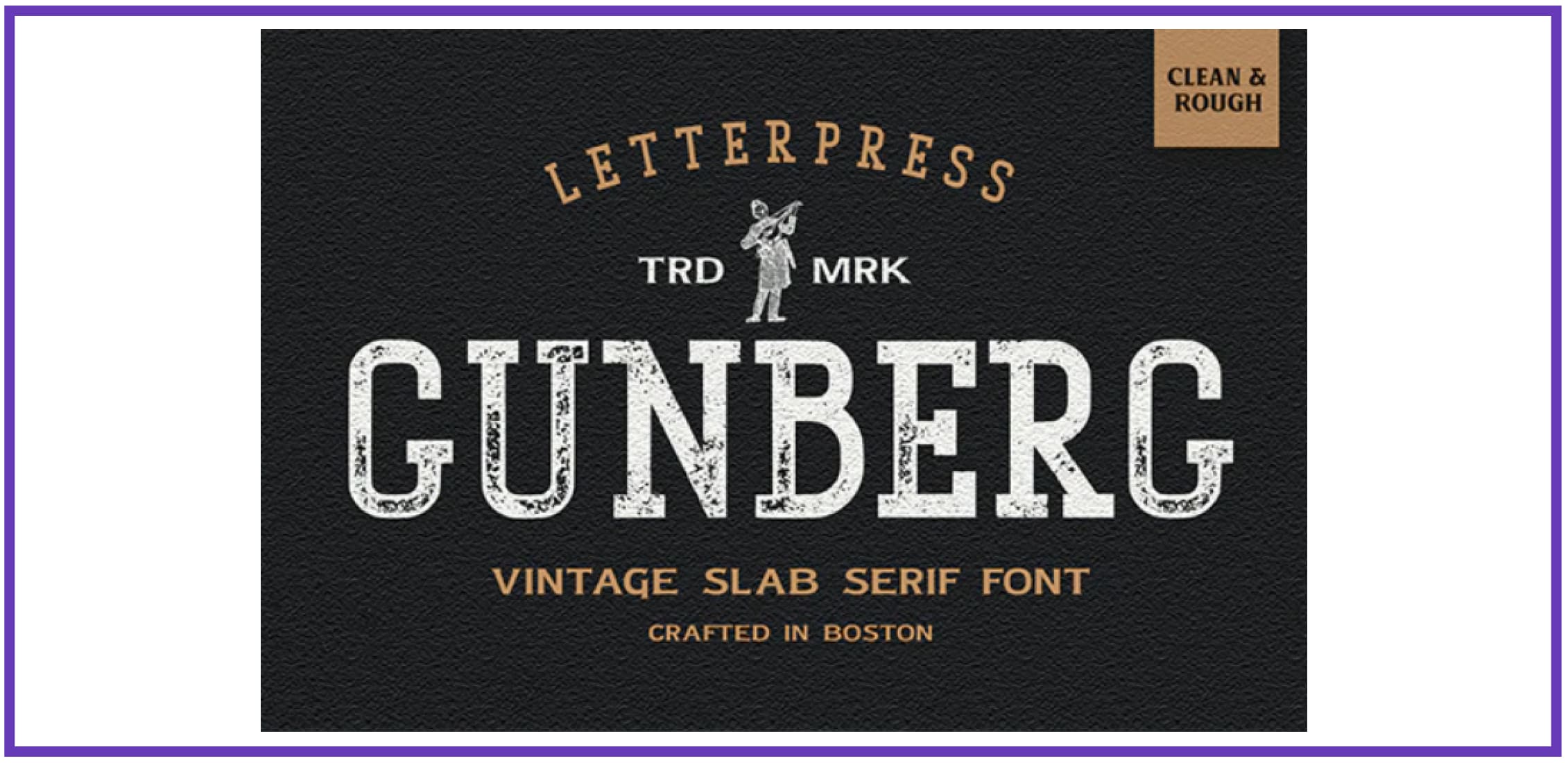 Gunberg - Modern Vintage Font. Best Industrial Fonts.