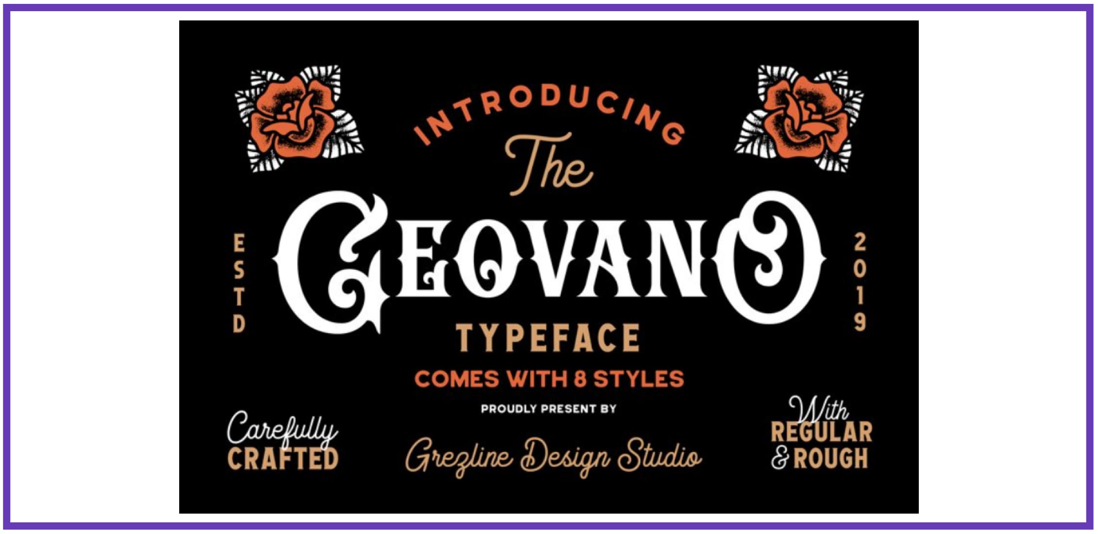 Geovano - Vintage Font Family. Best Industrial Fonts.