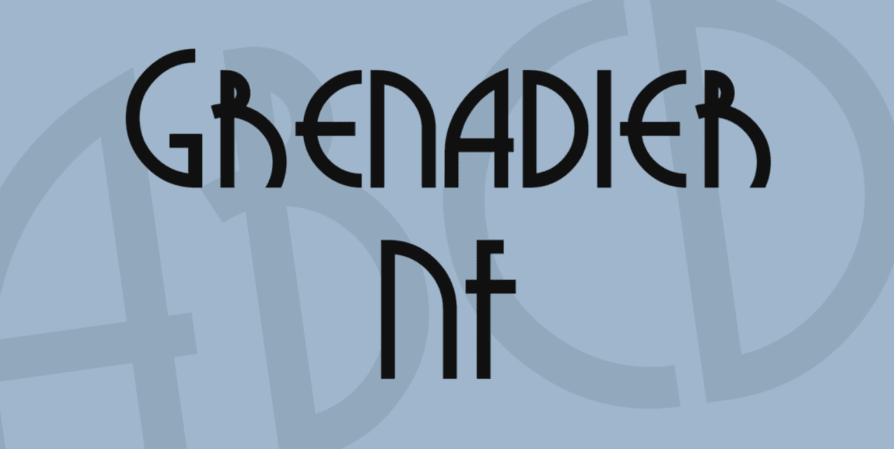 Grenadier NF Font Made by Nick Curtis. Best Industrial Fonts.