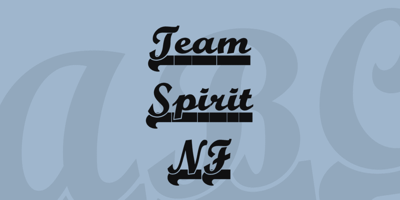 Team Spirit NF Font Made by Nick Curtis. Best Industrial Fonts.