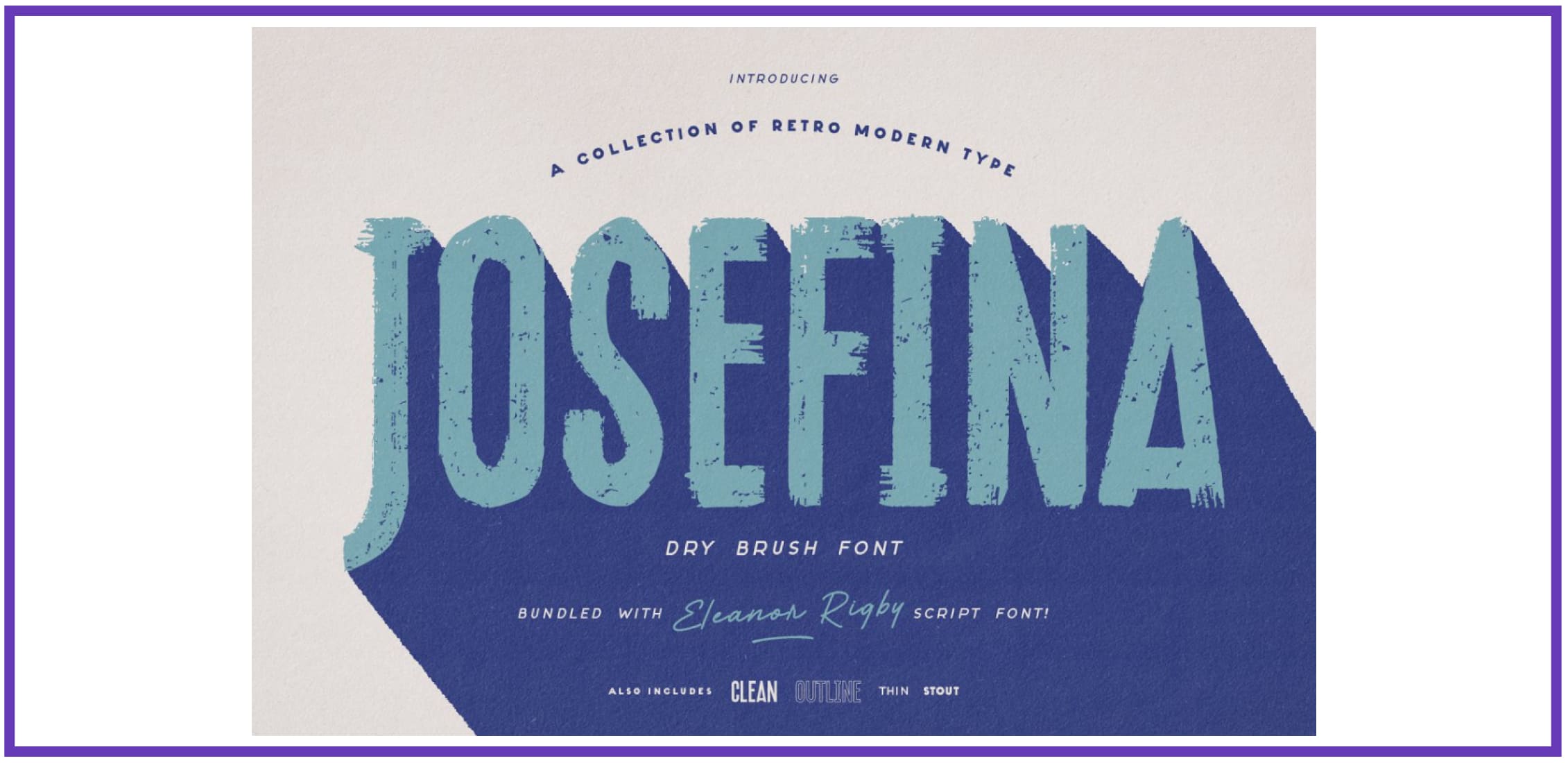Josefina | Retro Modern Collection By Ryn Pojas. Best Industrial Fonts.