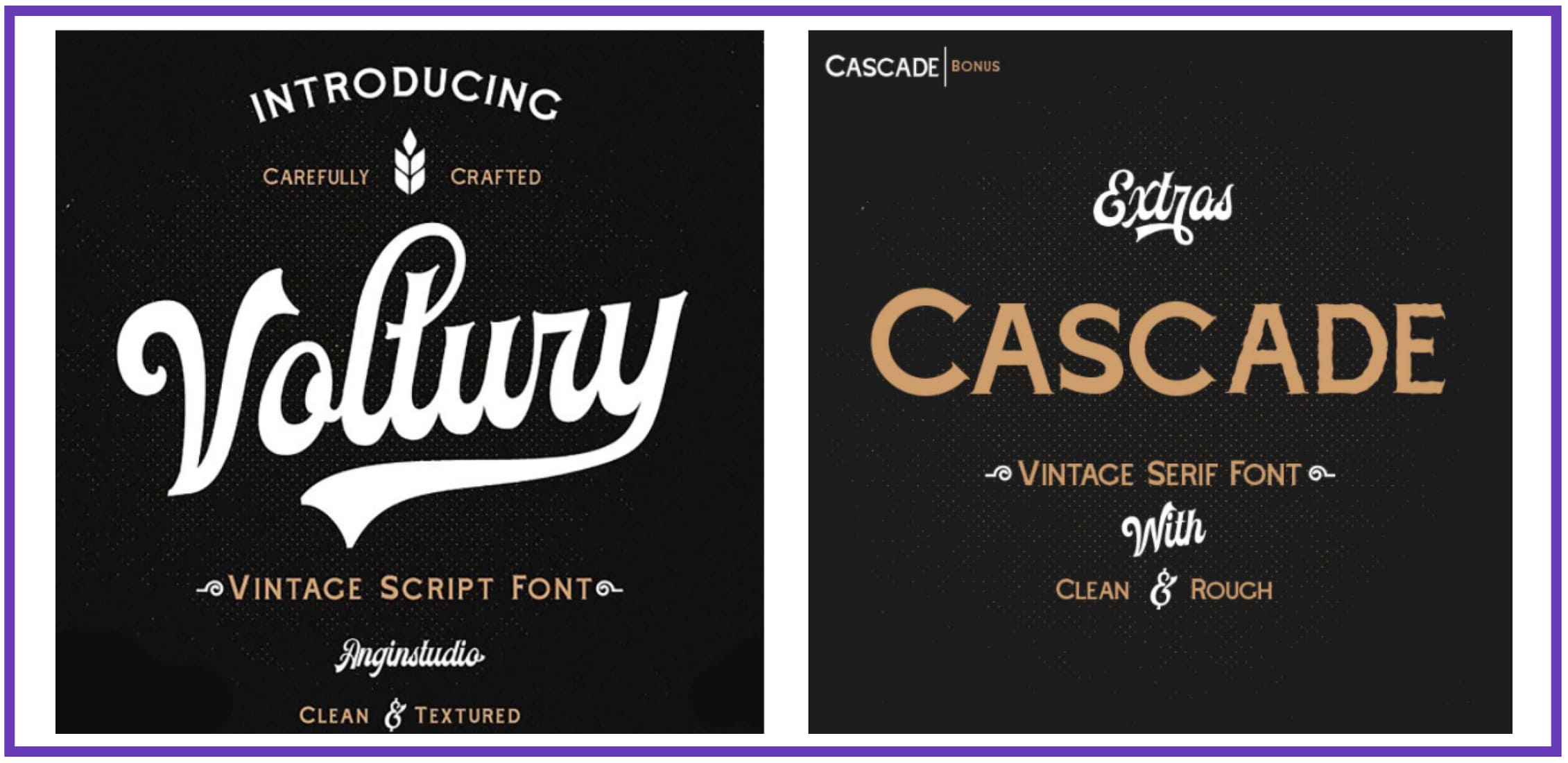 Voltury American Vintage Font Duo. Best Industrial Fonts.