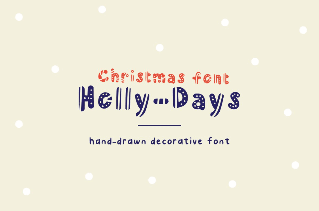 Christmas Font Holly-Days By Nonceni.