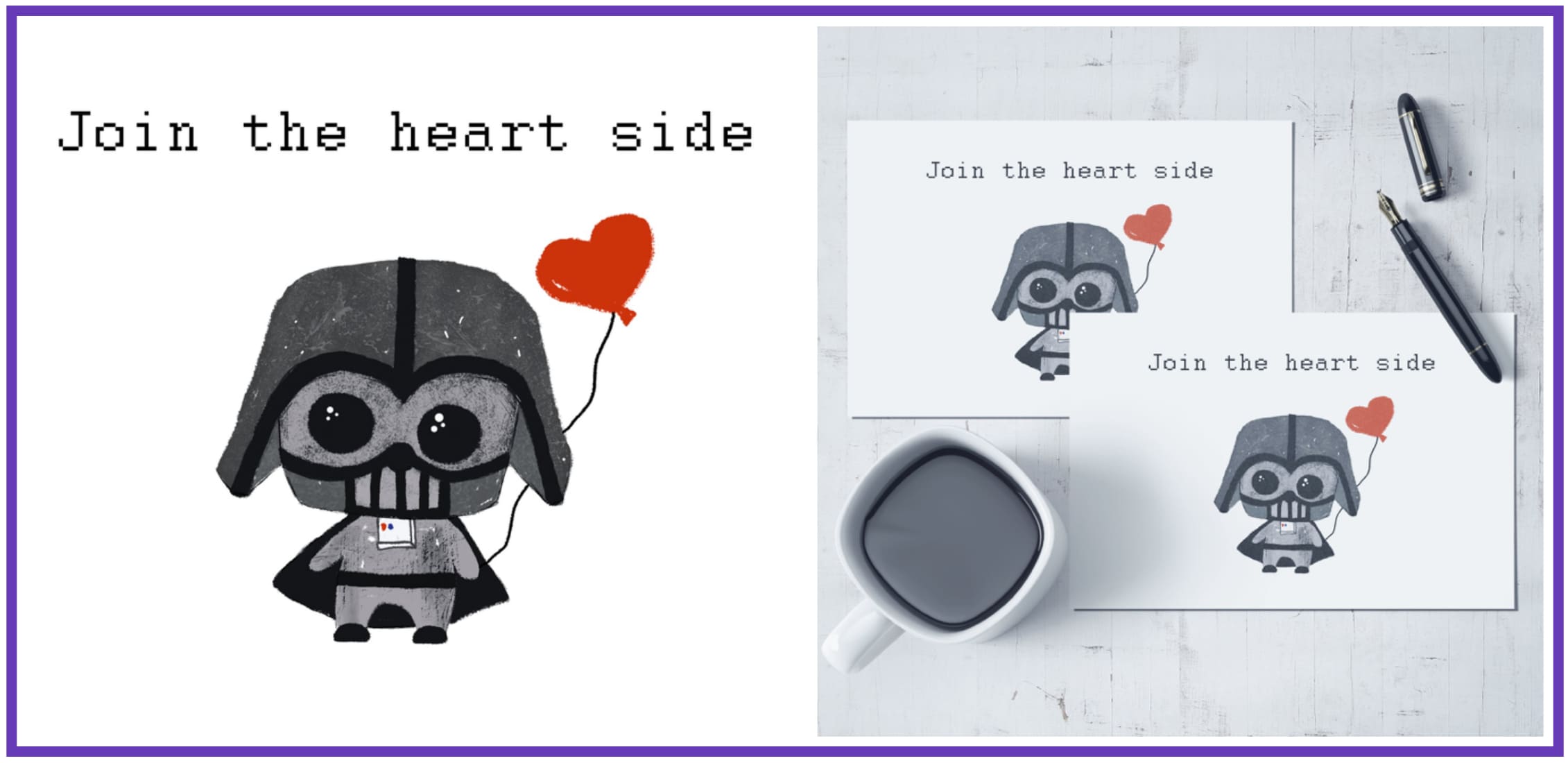 Darth Vader Valentine card [Star Wars].