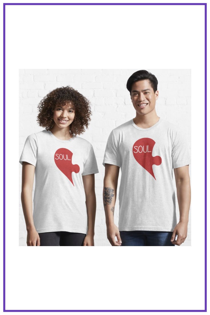 Soulmate Valentine's Day Love Heart Essential T-Shirt.