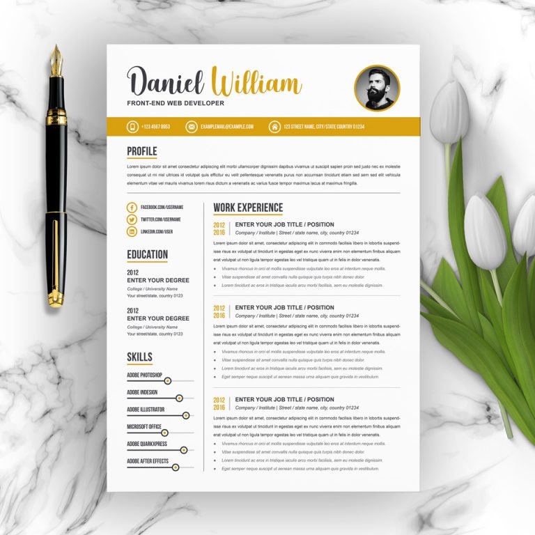Web Developer Resume Template – MasterBundles