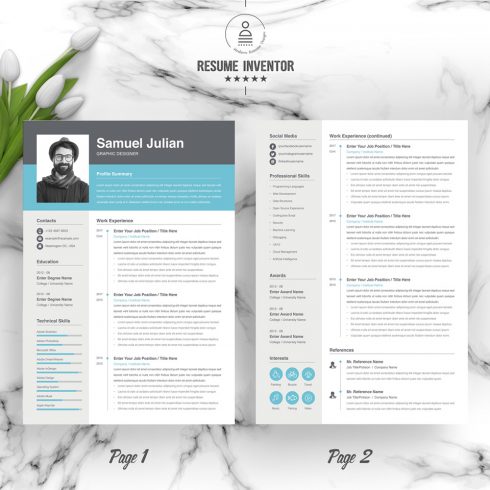 Graphic Designer Resume Template - Masterbundles