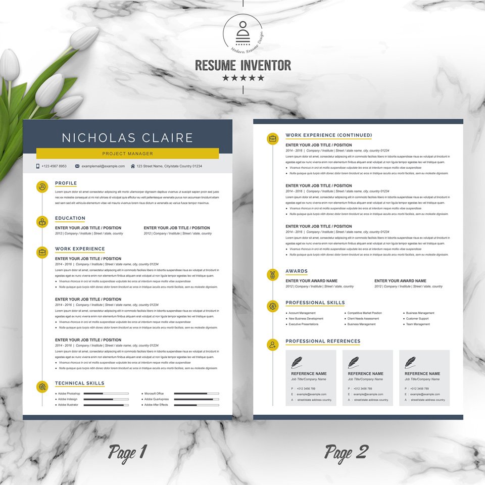 Two pages of resume. Project Manager Resume.