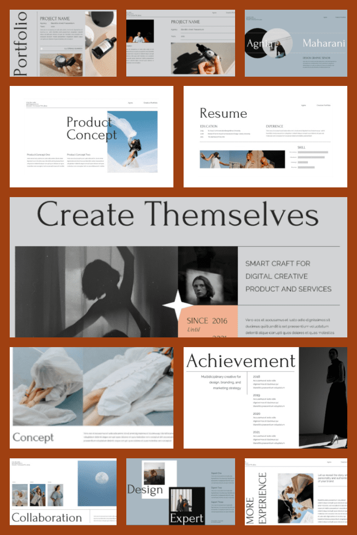 AGNIA Creative Portfolio. Collage Image.