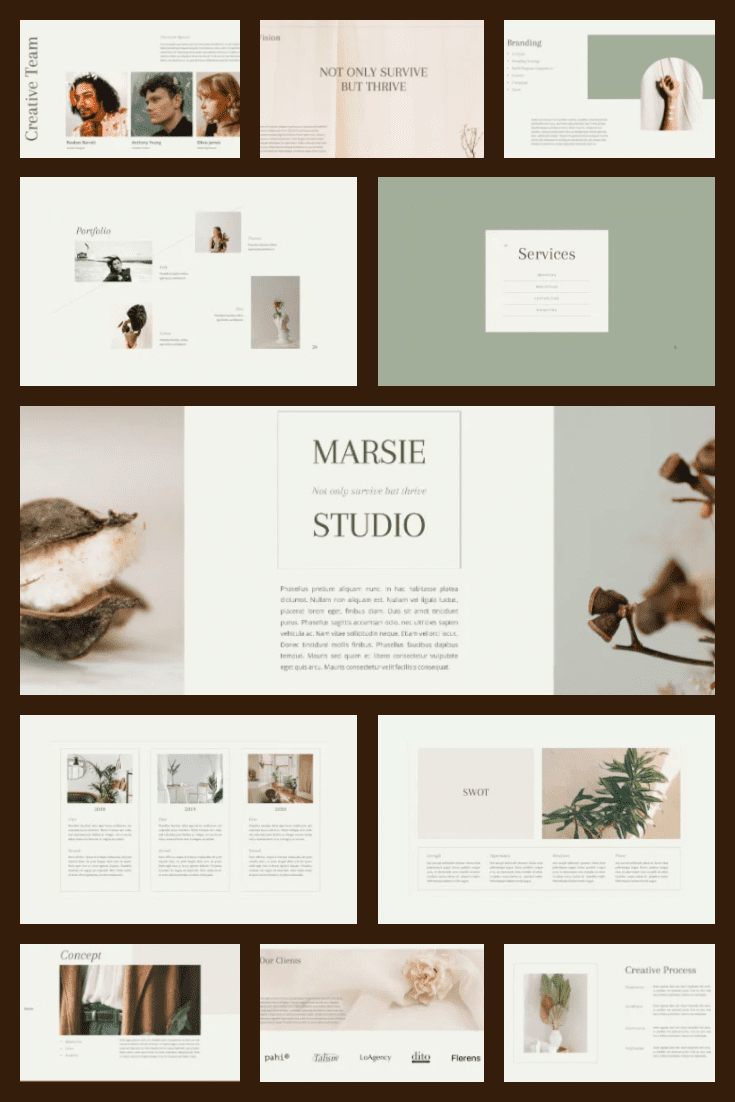 MARSIE - Creative PowerPoint. Collage Image.