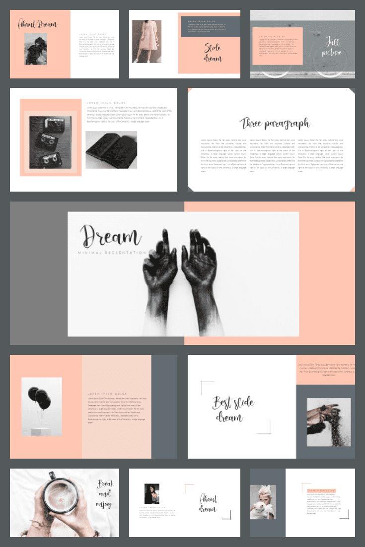 Dream – Multipurpose Presentation Templates Collage image.