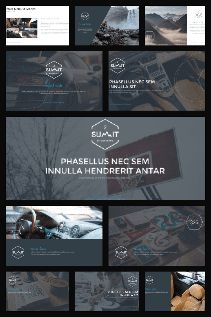 Summit 2 – Multi Design PowerPoint Template Collage image.