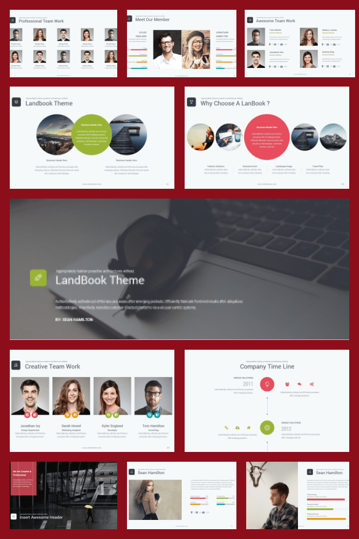 Business Theme – LandBook Collage image.