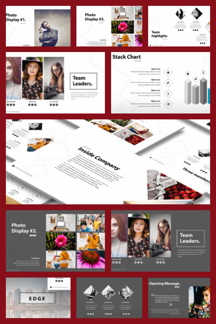 Edge PowerPoint Template Collage image.