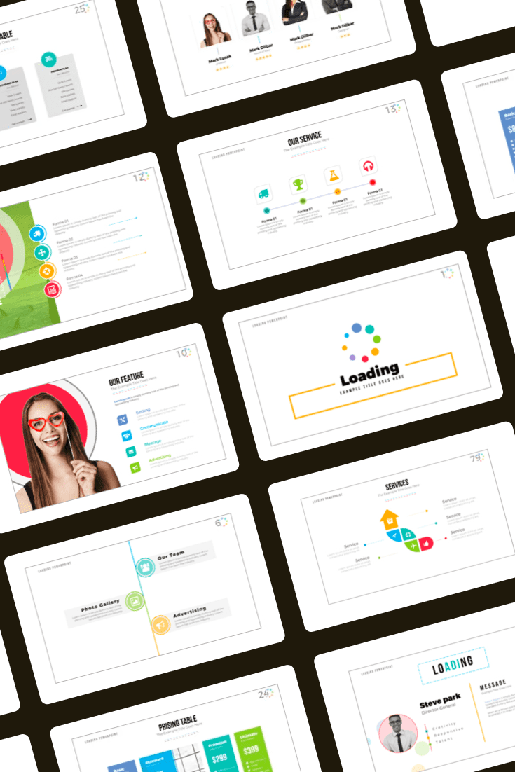 Loading PowerPoint Template Collage image.