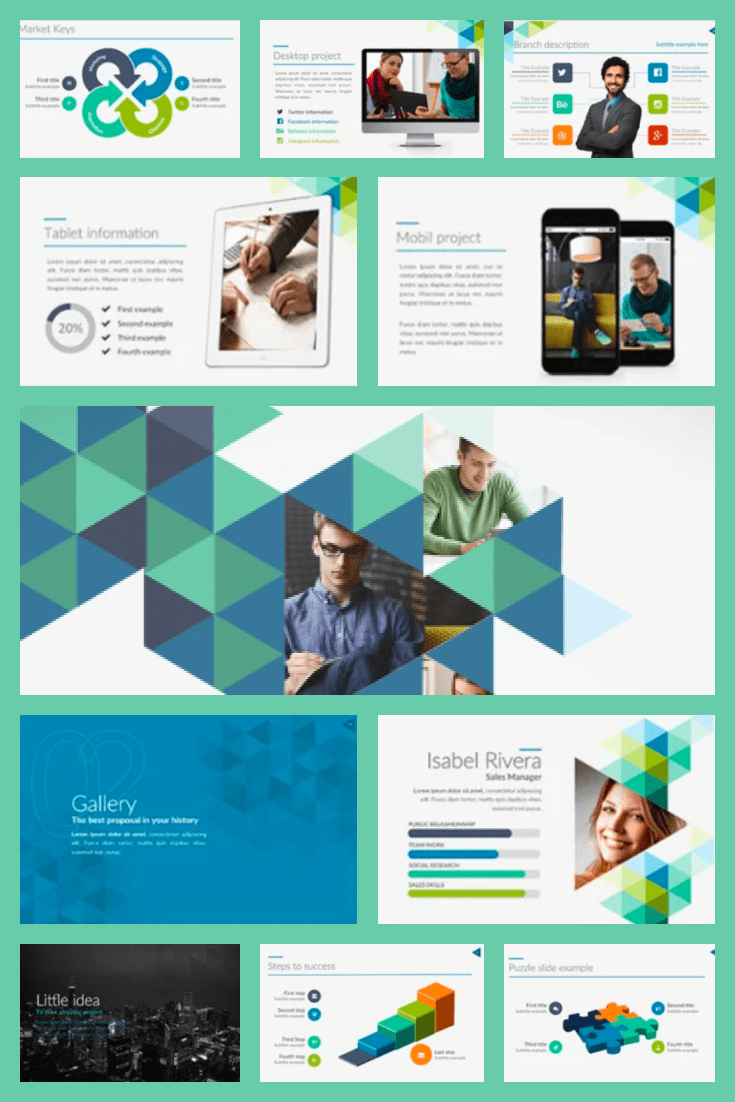 Xpress PowerPoint Template Collage image.