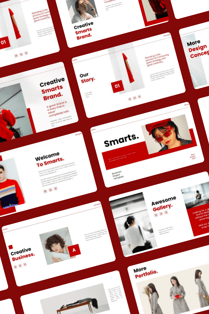 Smarts PowerPoint Template. Collage Image.