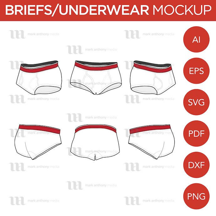 Download Underwear Boxers Mockup Bundle Briefs Underwear Vector Templates Master Bundles