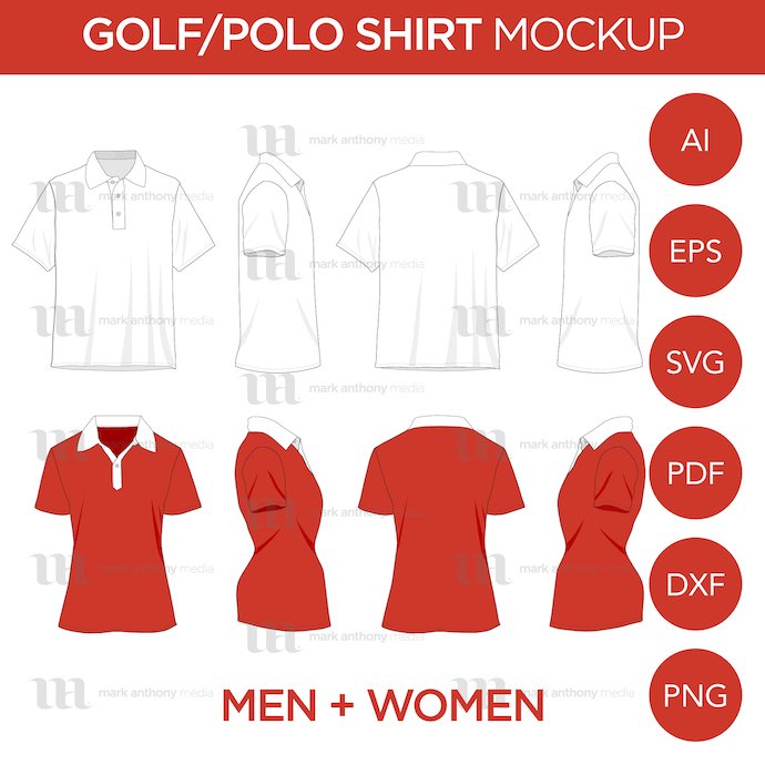 Golf_Polo Shirts Mockup Template Example.