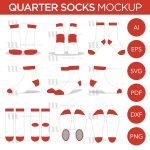 Thigh High Socks Vector Template Mockup | Knee High Socks Mockup