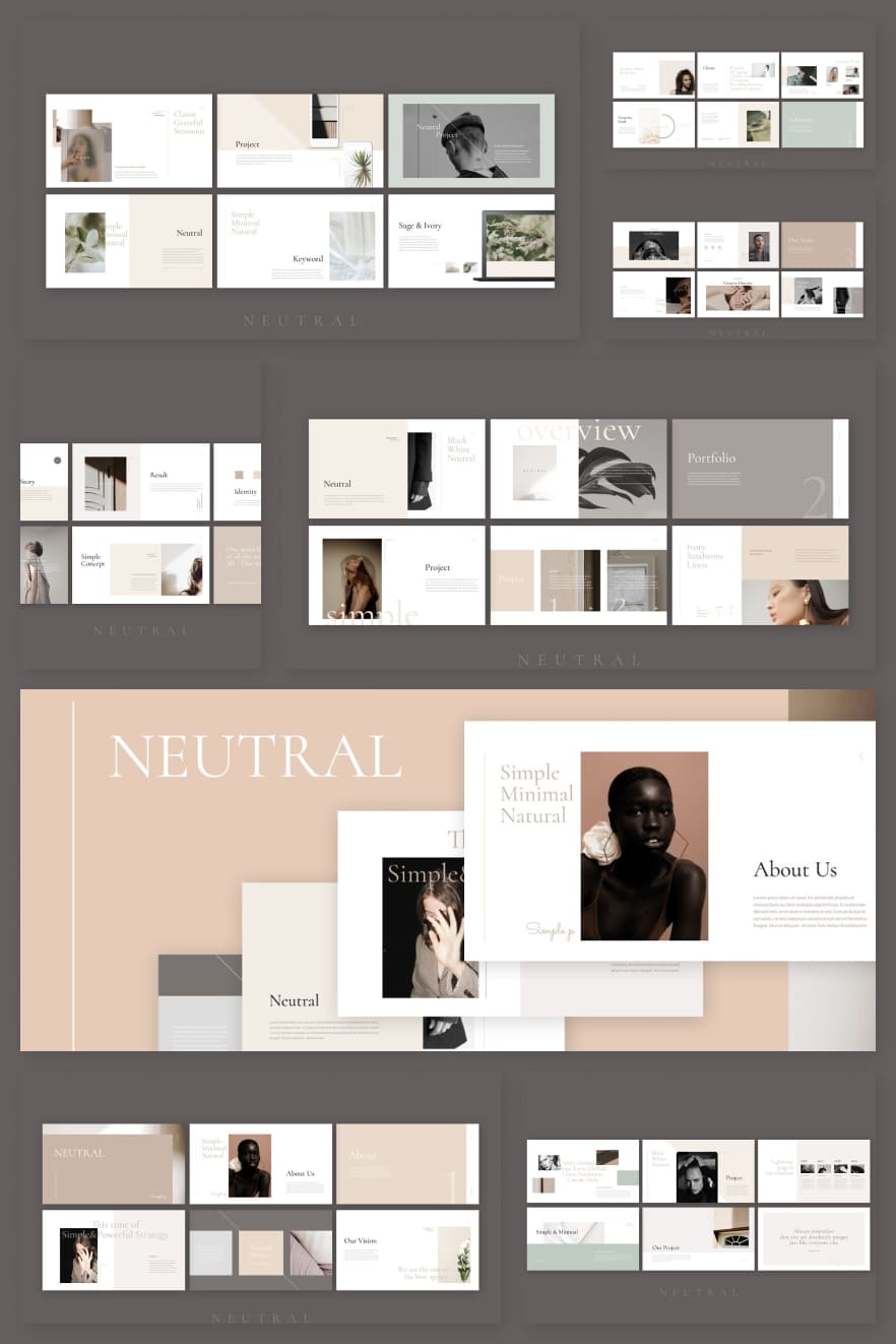 Neutral. Collage Image.