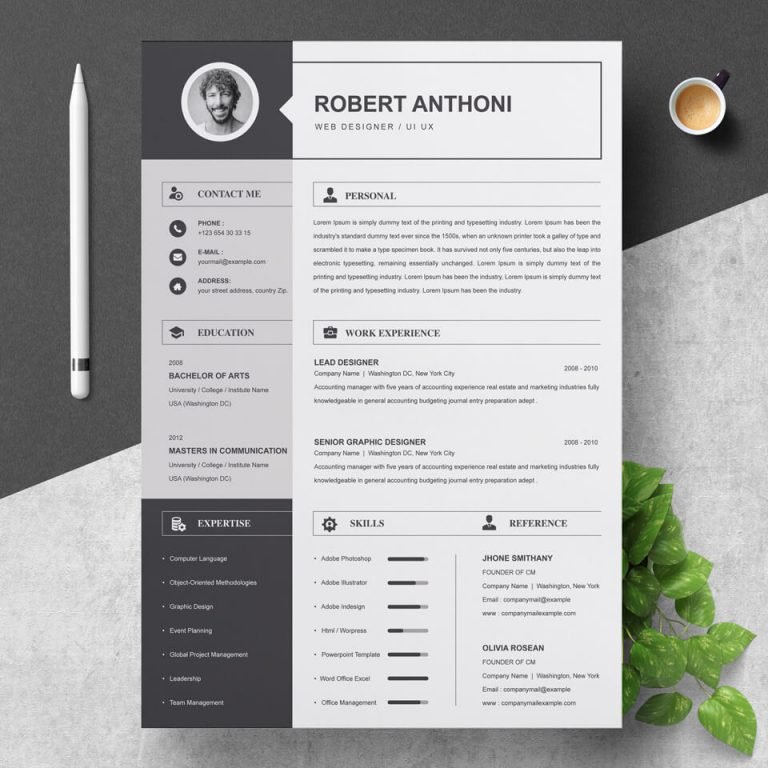 Simple Resume / CV Template - Master Bundles